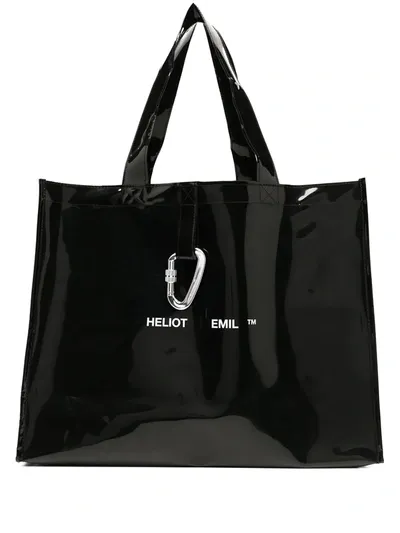 Heliot Emil Logo Shopper Tote In Black