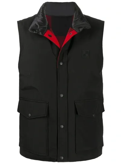 Woolrich Multi-layer Down-padded Gilet In Black