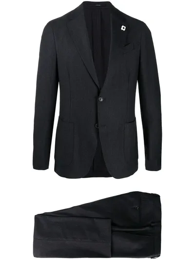 Lardini Single-breasted Tailored Suit In Blue