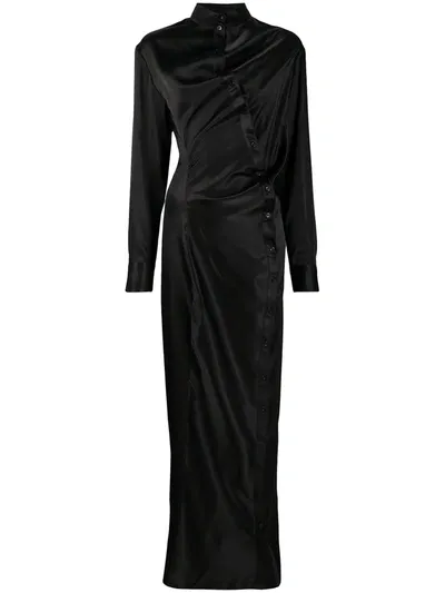 Y/project Twisted Long Dress In Black