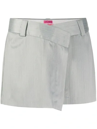 Gauge81 Asymmetric Mini Skirt In Grey