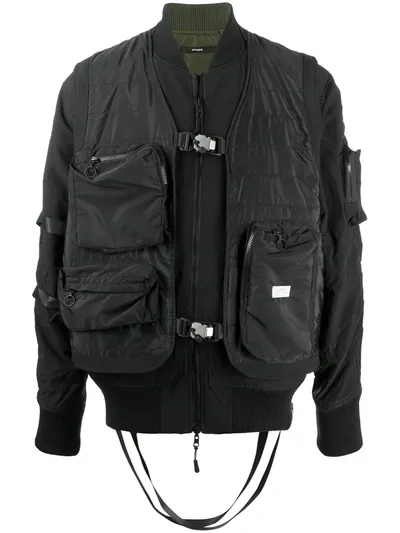 Stampd Slam Buckled Bomber Jacket In Black