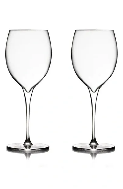 Nambe Vie Set Of Two Chardonnay Glasses In Clear