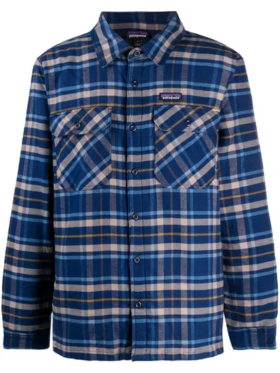 Patagonia Insulated Fjord Flannel Jacket - Blue/light Blue In Blu/celeste