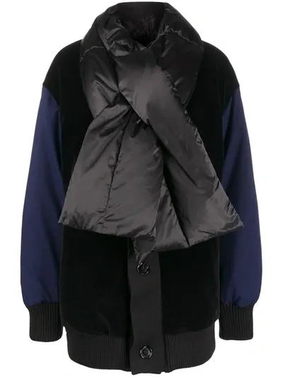 Marni Two-tone Padded Jacket In Black