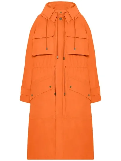 Fenty Trench-inspired Parka Coat In Orange