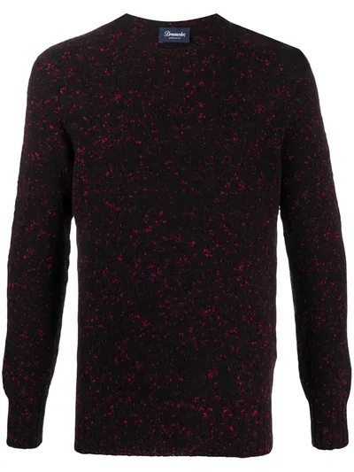 Drumohr Crew Neck Speckle Knit Jumper In Pink