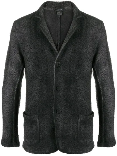 Avant Toi Textured Knitted Blazer In Black