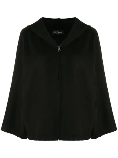 Mes Demoiselles Zipped Hooded Jacket In Black