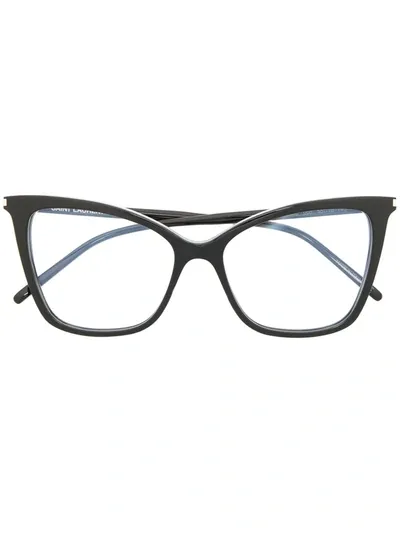 Saint Laurent Cat-eye Glasses In Black