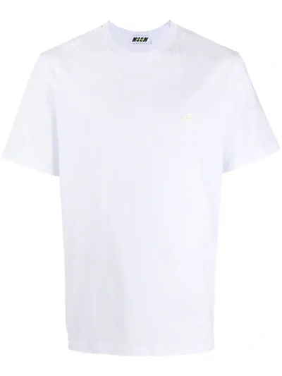 Msgm Logo Print T-shirt In White