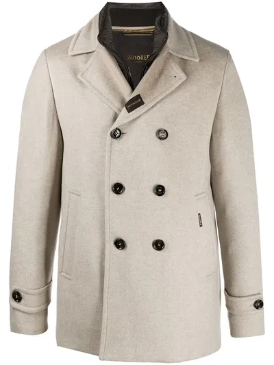 Moorer Double-breasted Cashmere Coat In Neutrals