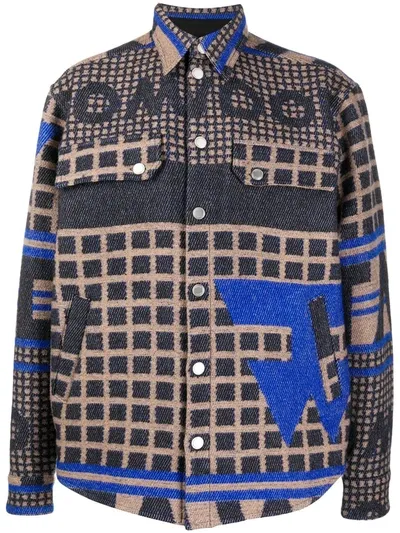 Tom Wood Night River Jacquard Shirt Jacket In Blue