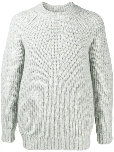 Closed Chunky Knit Jumper In Grey