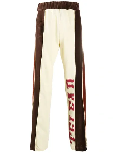 Telfar Contrast-panel Wide Leg Track Pants In Neutrals