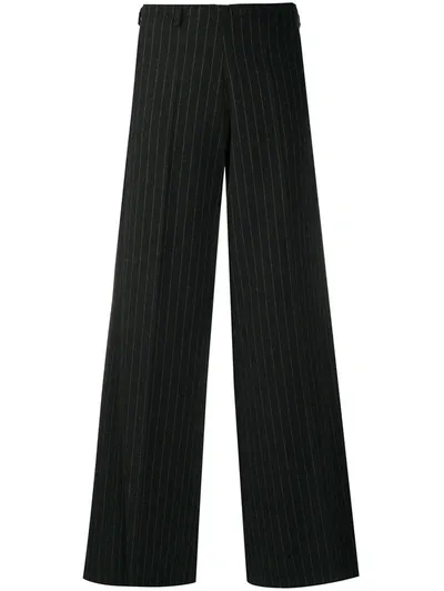 Alysi Pinstripe Palazzo Pants In Grey