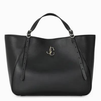 Jimmy Choo Brown Varenne Tote Bag In Black