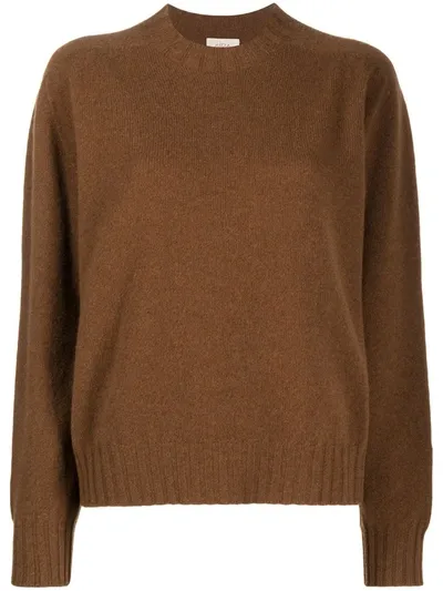 Altea Fine Knit Cashmere Jumper In Brown