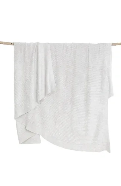 Barefoot Dreamsr Cozychic Light Ribbed Throw In Pearl