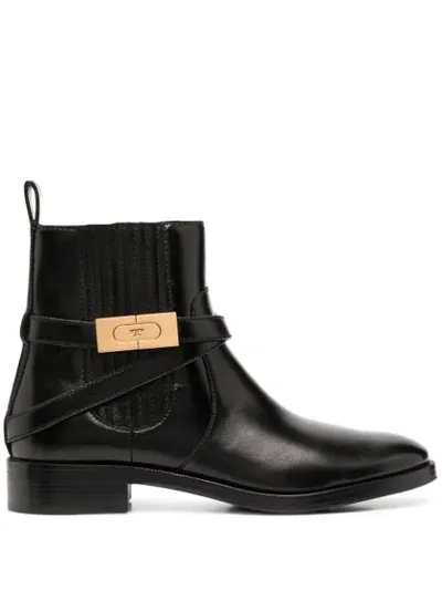 Tory Burch T-hardware Chelsea Boots In Black