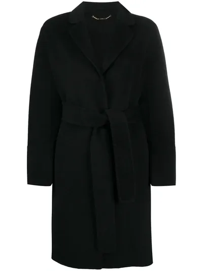 Seventy Belted Mid-length Coat In Black