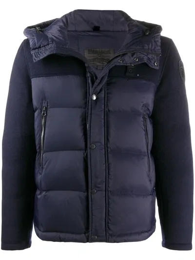 Blauer Hooded Down Jacket In Blue