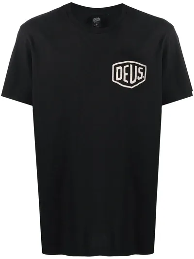 Deus Ex Machina Logo Print T-shirt In Black