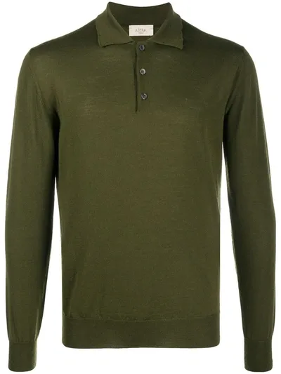 Altea Knitted Polo Shirt In Green