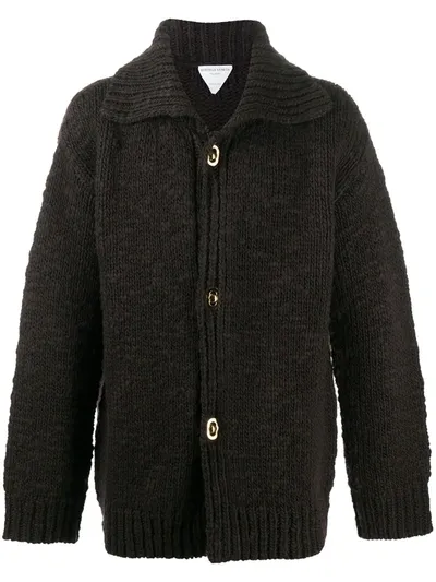 Bottega Veneta Knitted Cardigan In Brown