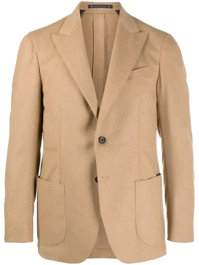 Bagnoli Sartoria Napoli Single Breasted Blazer In Neutrals