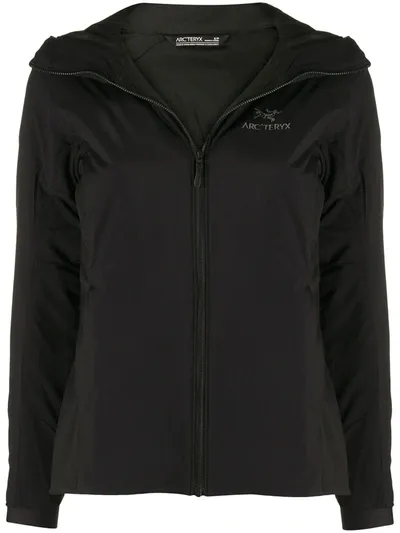 Arc'teryx Atom Lt Hooded Shell Jacket In Black