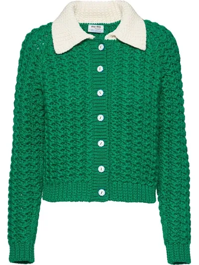 Miu Miu Once Upon A Time Cardigan In Green