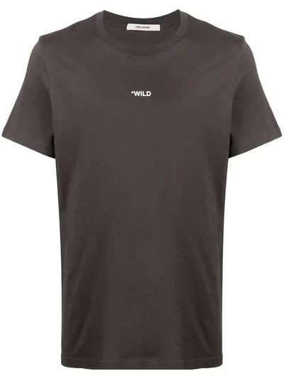 Zadig & Voltaire Photograph Print T-shirt In Grey