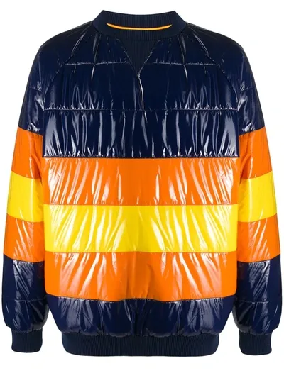 K-way R&d Colour-block Padded Jacket In Blue