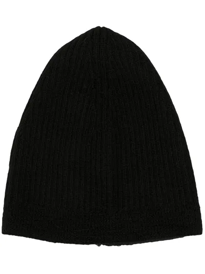 Ann Demeulemeester Black Knitted Wool Beanie