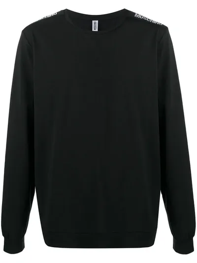 Moschino Pullover Mit Logo-patch In Black