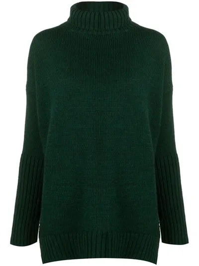 Merci Roll Neck Jumper In Green