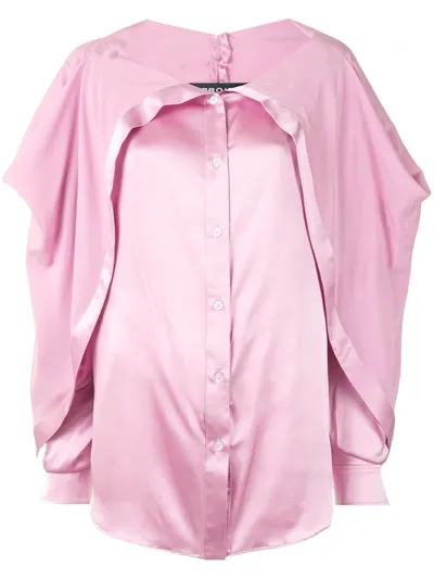 Y/project Cape-detail Blouse In Pink