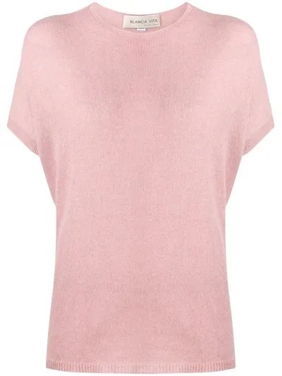 Blanca Vita Fine Cashmere T-shirt In Pink