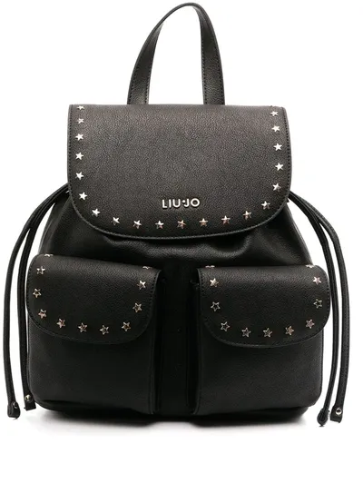 Liu •jo Star Stud-trim Backpack In Black