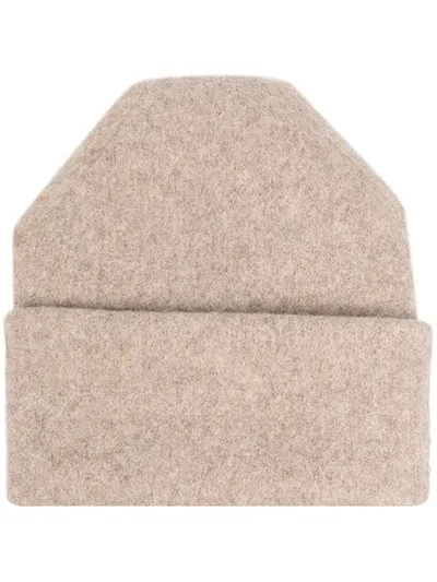 Lauren Manoogian Plain Knitted Beanie In Neutrals