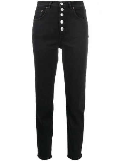 Allsaints Jules High-rise Denim Jeans In Black