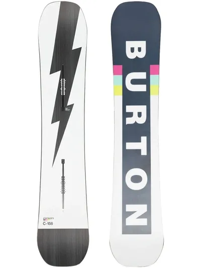 Burton Ak White Custom 158 Camber Snowboard In Black