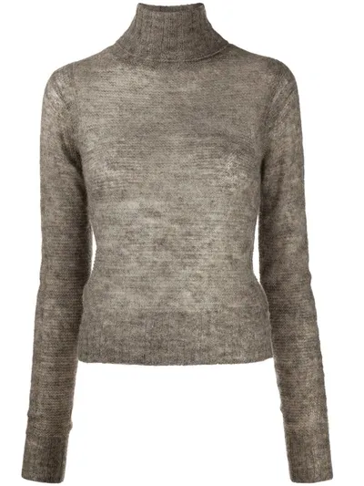 Victoria Beckham Turtleneck Jumper In Grey