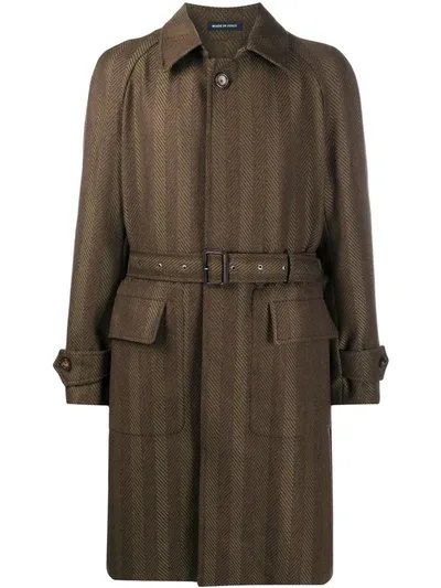 Lardini Brown Wool Coat