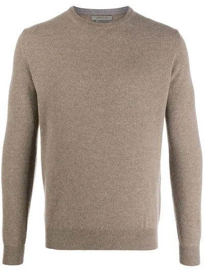 Corneliani Crewneck Jumper In Brown