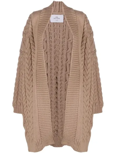 Mr Mittens Cable Knit Cardigan In Neutrals