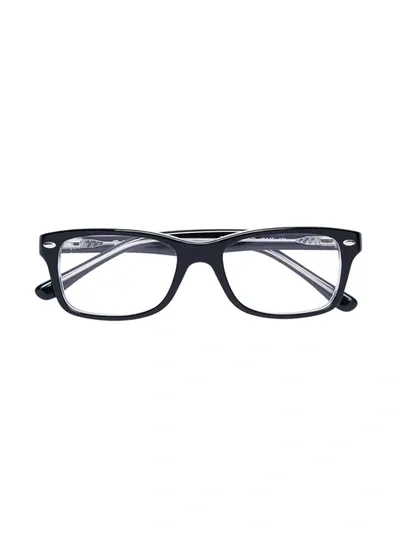 Ray-ban Junior Kids' Rectangular Glasses In Black