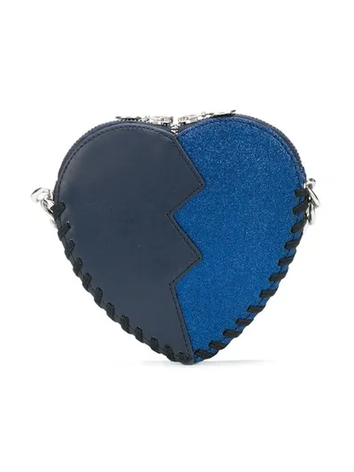 Stella Mccartney Jazz Heart Shoulder Bag In Blue