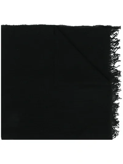 Forme D'expression Fringe-edge Scarf In Black